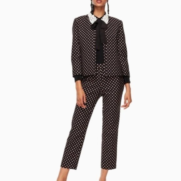Kate Spade Blazer Diamond Jacquard Textured Jacket, Size 16 New w/Tag $348 - Picture 9 of 9